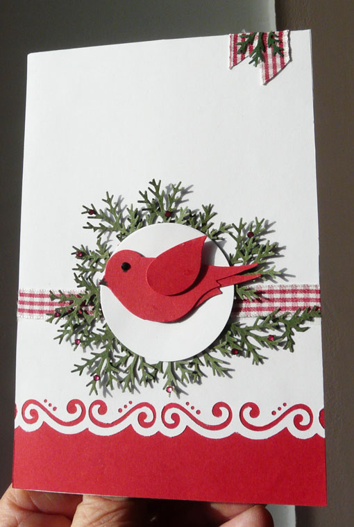 oiseau rouge vert.